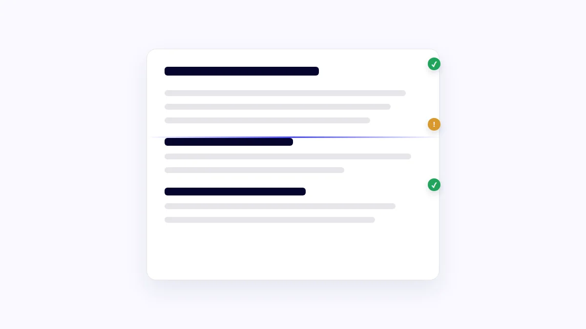 Illustration of an AEO checker scanning a webpage against multiple readiness signals